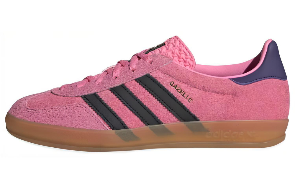 Adidas originals Gazelle Indoor non-slip wear-resistant low-top sneakers for men and women the same pink and black