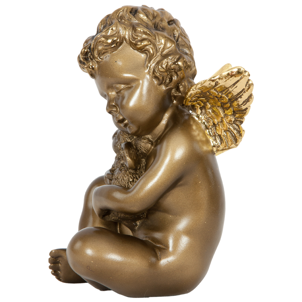 Статуэтка Ангел с кроликом Бронза