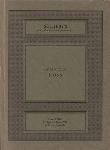 Каталог аукциона Sotheby's, Лондон, Иконы от 1 июня 1984 года