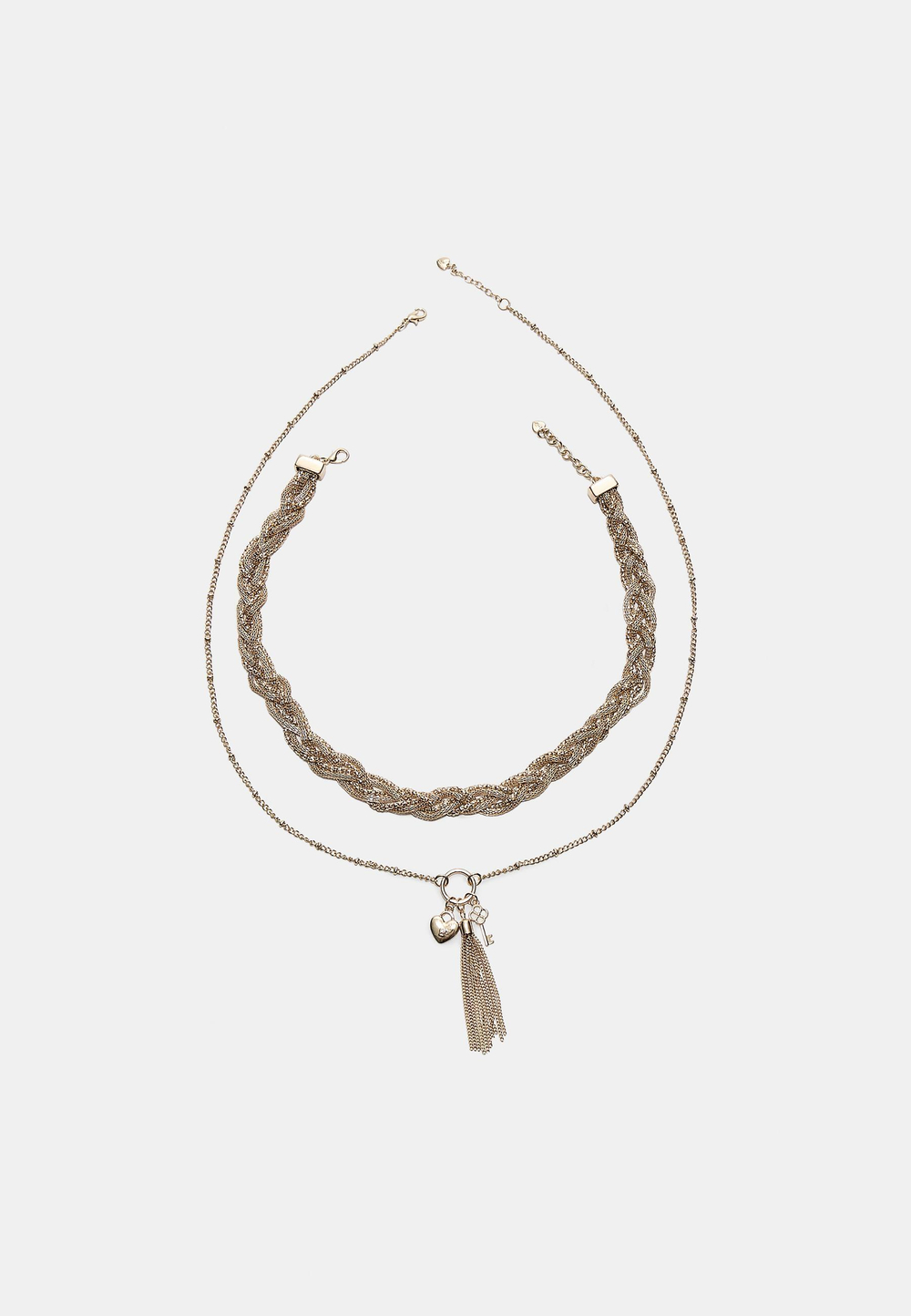 STRADIVARIUS Контрастное ожерелье, золотой