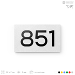 Номер на дверь 851, табличка на дверь для офиса, квартиры, кабинета, аудитории, склада, белая 120х70 мм, Айдентика Технолоджи