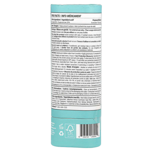 ATTITUDE, Sunly, минеральное солнцезащитное средство-стик для лица, SPF 30, без запаха, 20 г (0,7 унции)
