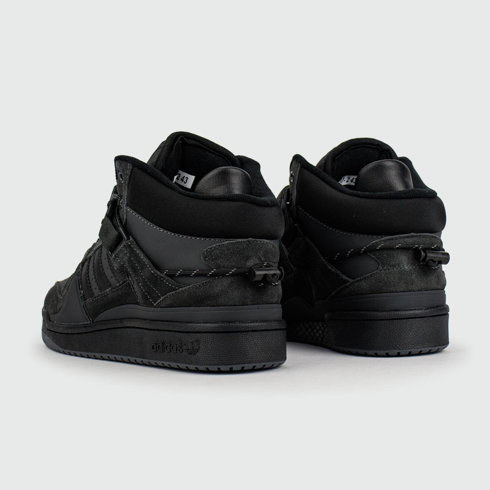 Кроссовки Adidas Forum Mid x Bad Bunny Dark Grey with Fur