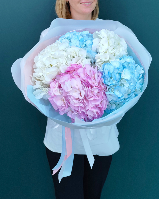 Букет гортензия микс,5шт(00229)