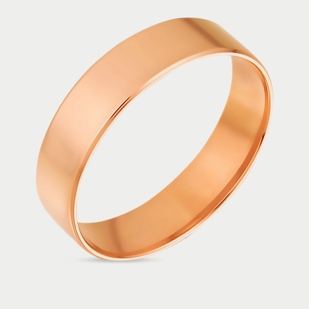 Кольцо обручальное из розового золота 585 пробы без вставок (арт. КЕ17005)