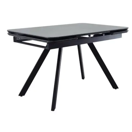 Стол Bradex Home Arthur раскладной 120-184x80x75см, керамогранит чёрный мрамор Greys Black, чёрный