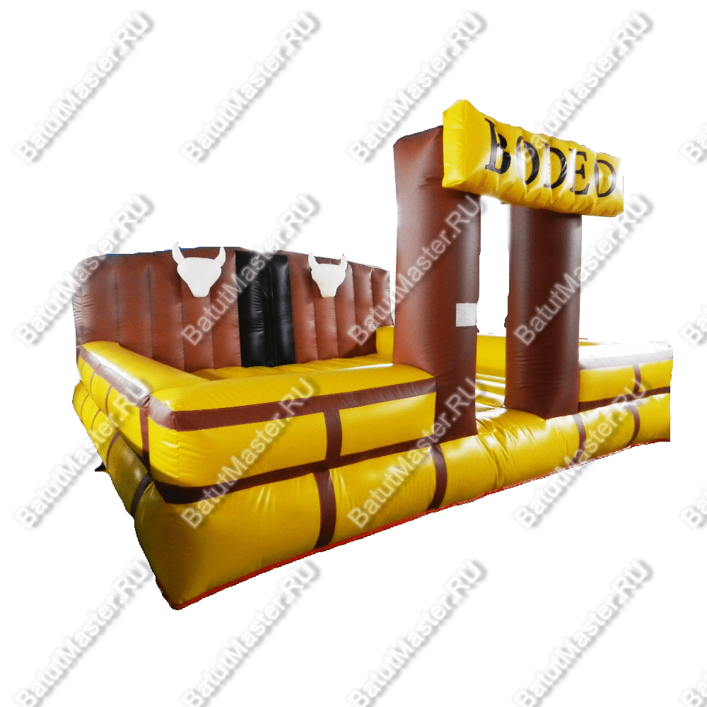 Надувной батут для аттракциона Родео "Дикий Запад", 4*4*2.5 м.