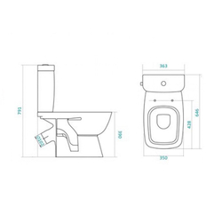 Унитаз с бачком напольный Santek Нео Лайт 1.WH30.2.471 с сиденьем микролифт схема