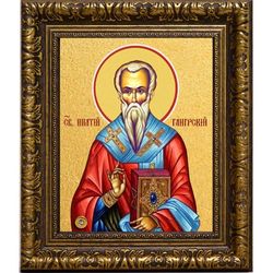 Ипатий епископ Гангрский чудотворец. Икона на холсте.