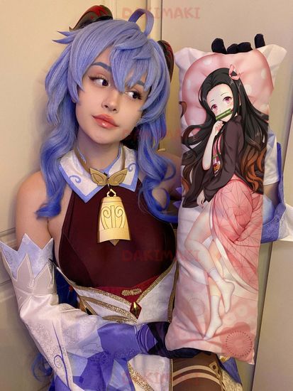 Мини дакимакура Незуко Камадо из Клинок, рассекающий демонов арт. M0443, 60х20 см