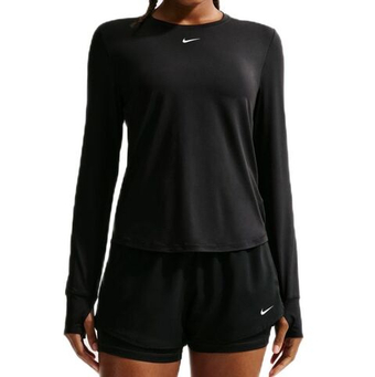 Женская теннисная футболка с длинным рукавом Nike One Classic Dri-Fit Long-Sleeve - black/white