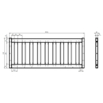 Бортик для кровати односпальной 90х200 Буфалина от падения из массива сосны, в натуральной отделке