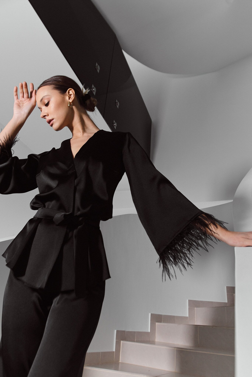 ЧЕРНЫЕ БРЮКИ НА КОМФОРТНОЙ РЕЗИНКЕ