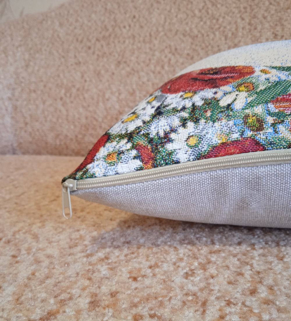 Декоративный гобеленовый чехол для интерьерной подушки Раздолье 38*38