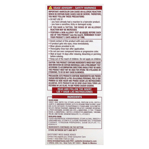 L'Oréal, Excellence Creme, Triple Care Color, 6 г светло-золотисто-коричневого цвета, 1 нанесение