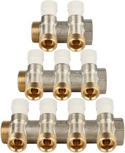 Коллекторы Stout SMB 6852 «Плоское уплотнение» распределительные с регулировочными клапанами