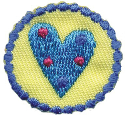 Термоаппликация HKM "Сердце", 3 см, 1 шт