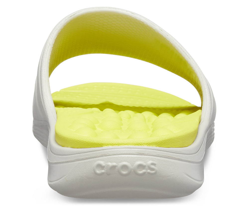 Шлепанцы Crocs Reviva Slide Pearl White/Citrus