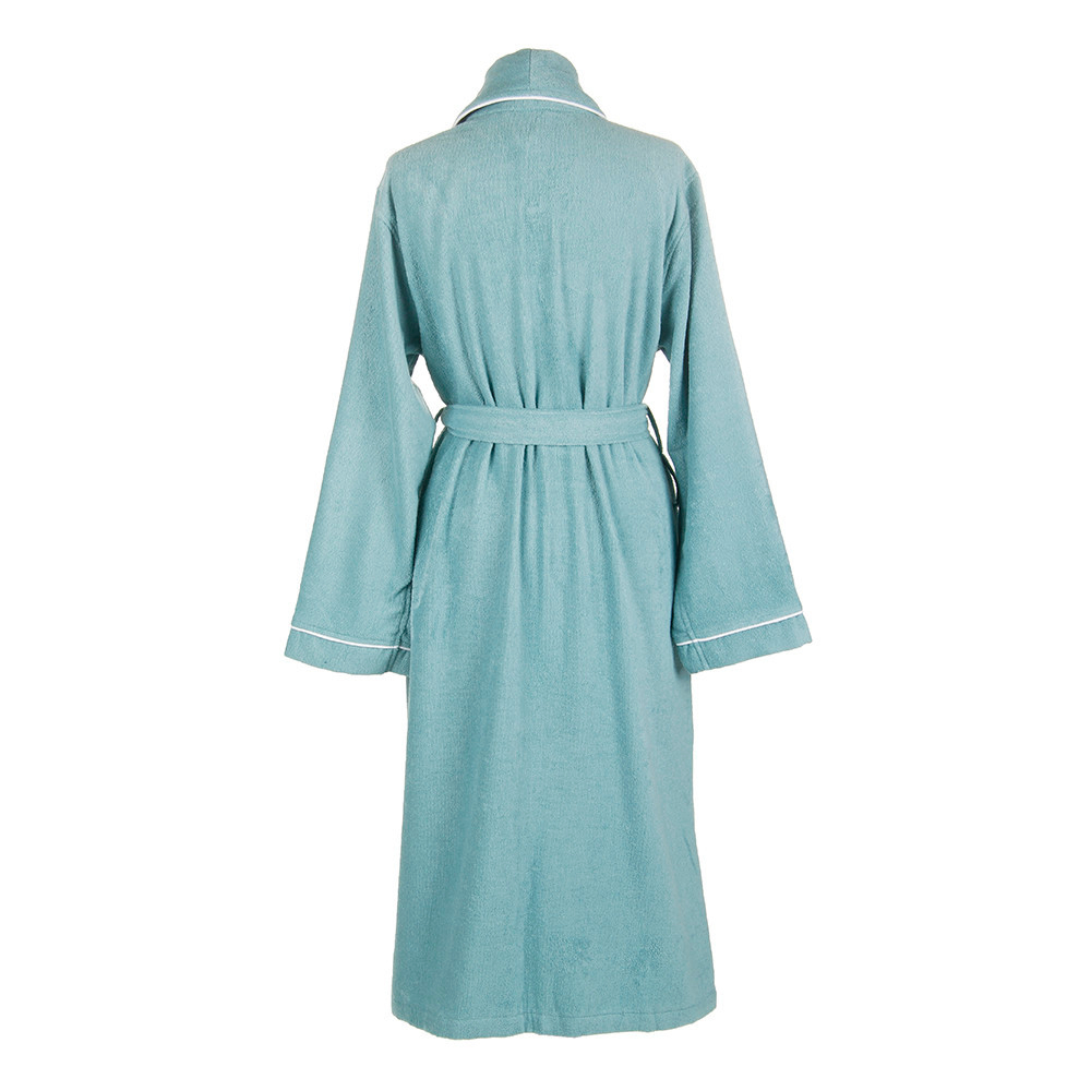 Элитный халат кашемировый Qashmare contrast бирюзовый от Hamam Турция
