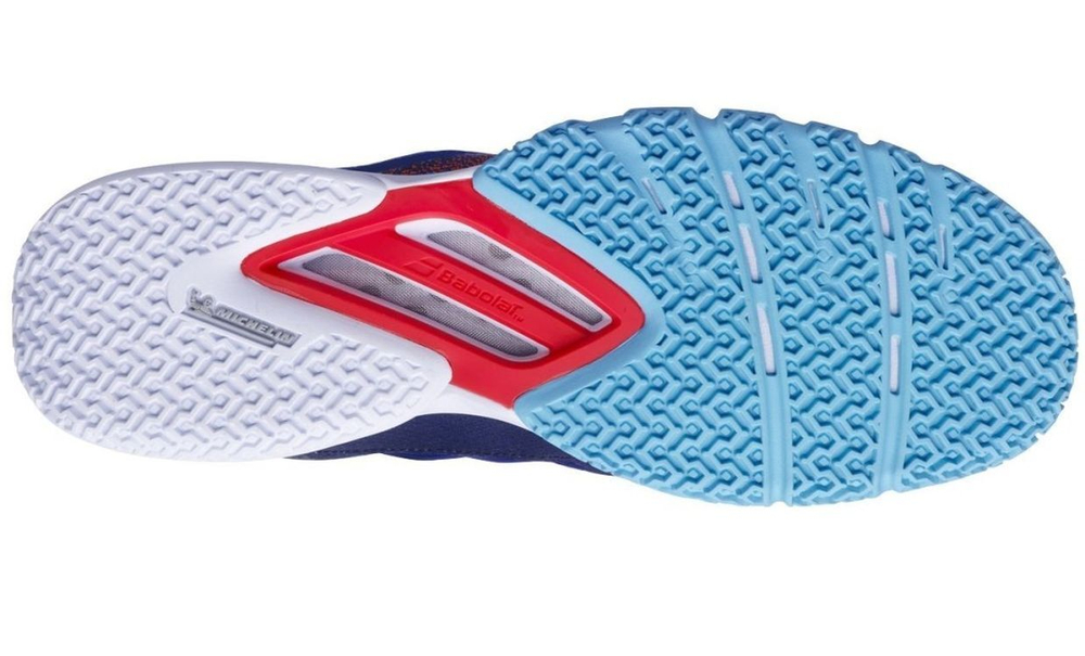 Мужские кросовки для Padel Babolat Jet Premura 2 - blue/poppy red