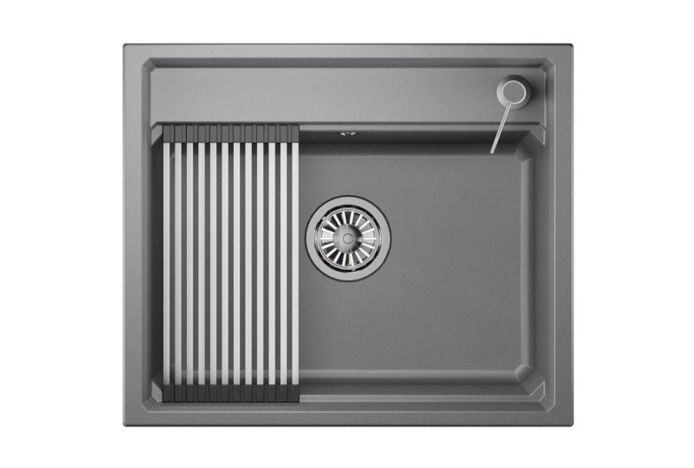 Кухонная мойка GRANULA Kitchen Space (6003, АЛЮМИНИУМ)