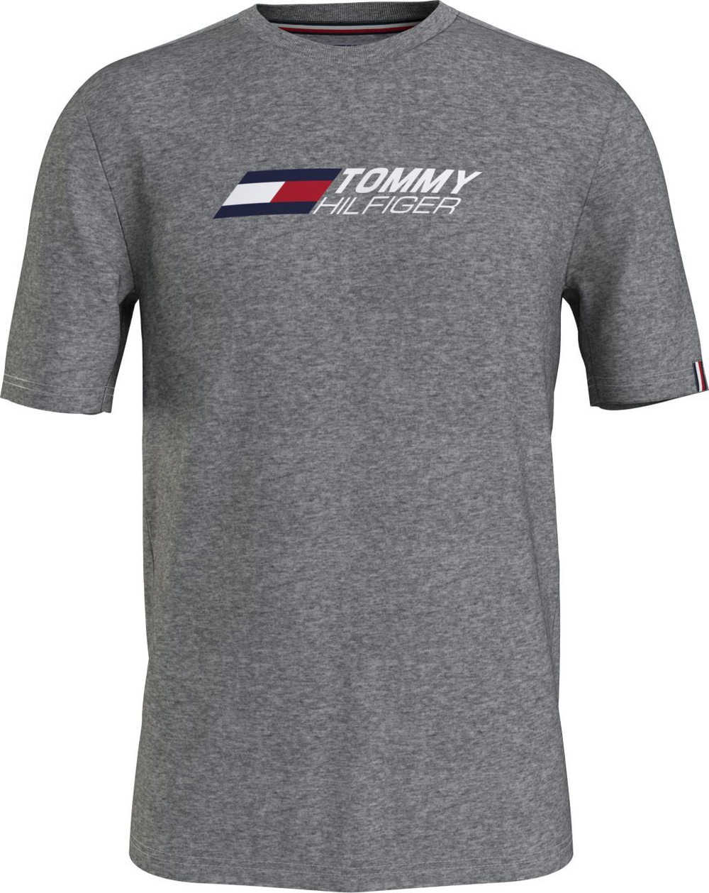Футболка мужская теннисная Tommy Hilfiger Essentials Big Logo SS Tee - medium grey heather
