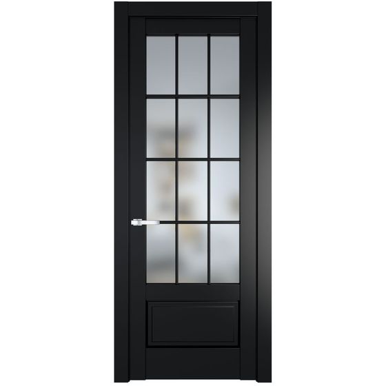 Межкомнатная дверь эмаль Profil Doors 3.2.2 (р.12) PD блэк стекло матовое