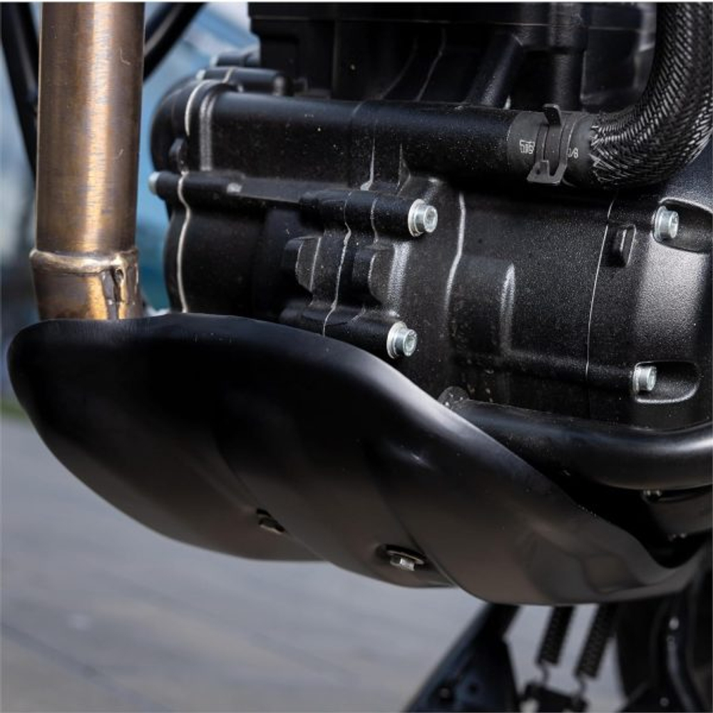 Защита картера с крепежным комплектом, Royal Enfield, черная. Guerrilla 450