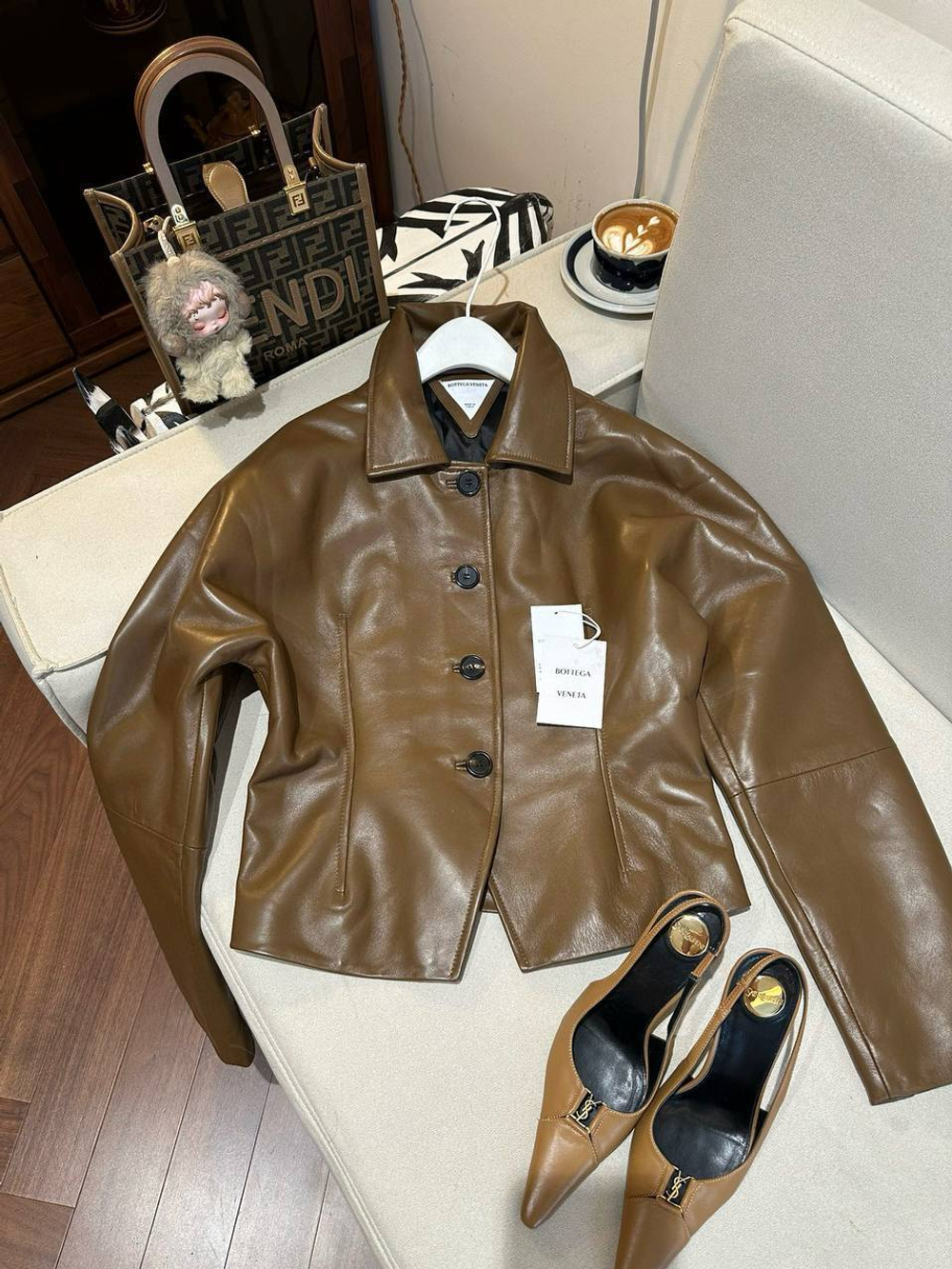 Кожаная куртка Bottega Veneta