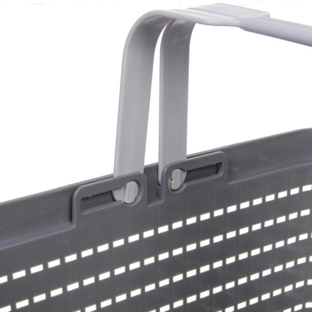 Корзинка хозяйственная с ручками «ПАЛЕРМО», цвет темно-серый, 25.5*35*22.5см