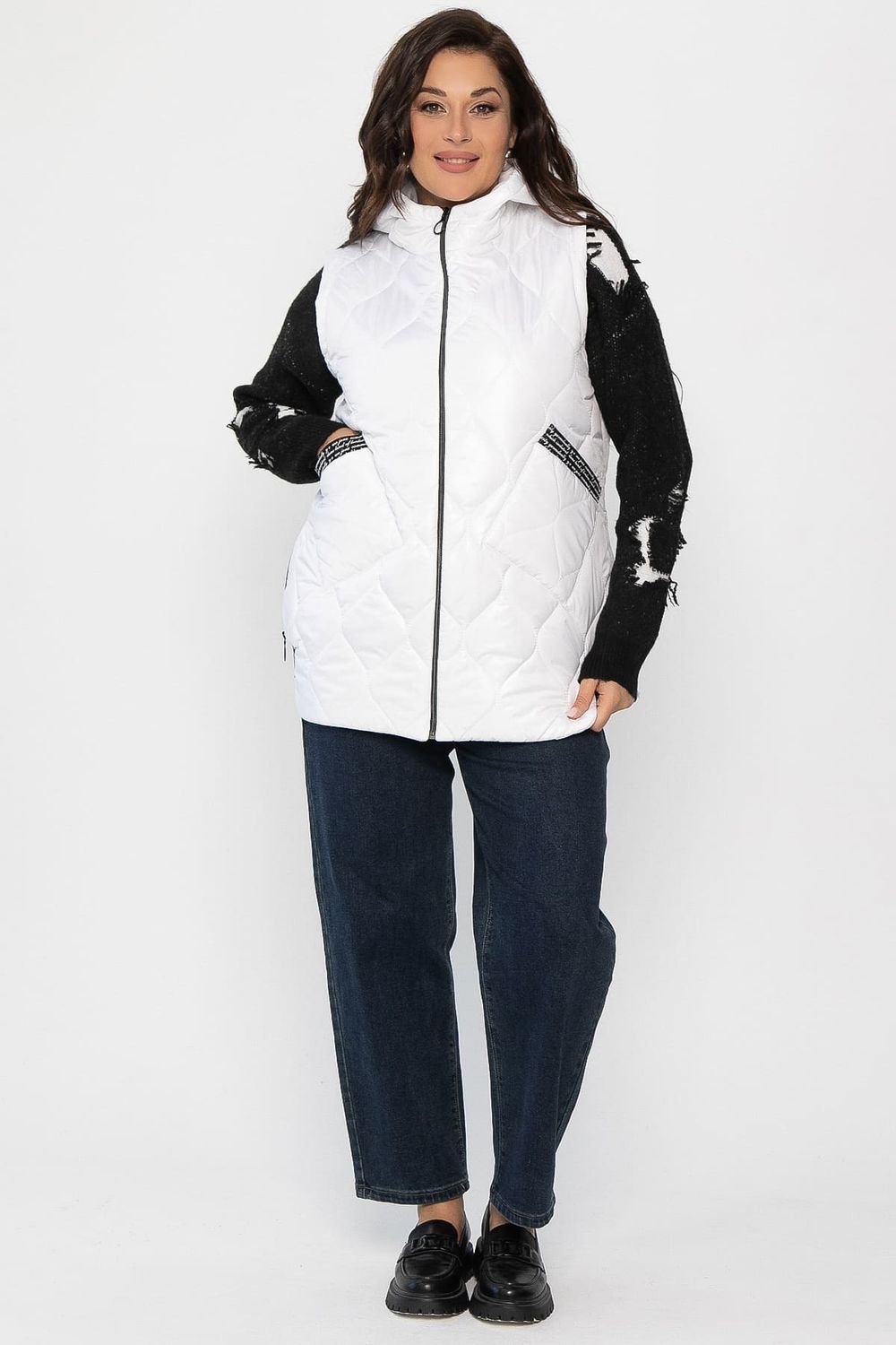 Жилет утепленный Дана Мур (белый) Б14308-18М LT Collection