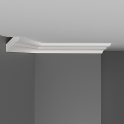 Плинтус потолочный ударопрочный гладкий Decomaster D008 28х26х2000мм