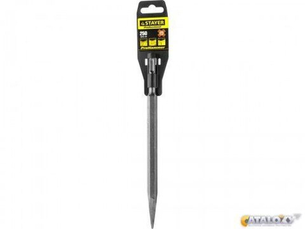 Зубило STAYER "PROFESSIONAL" SDS-Plus пикообразное для перфораторов, 250мм.