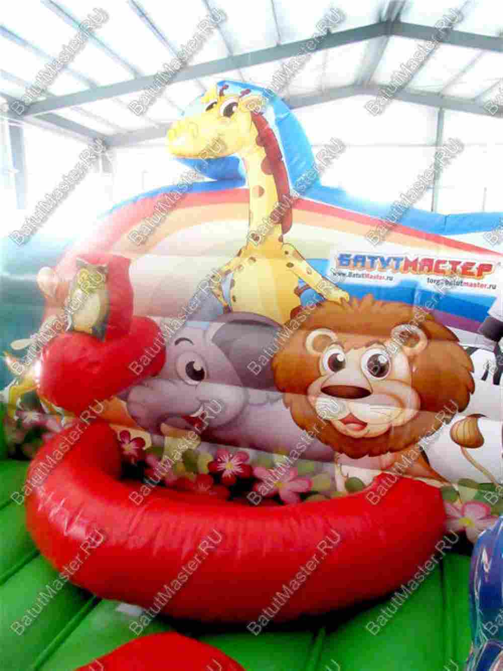 Коммерческий надувной батут "Царство зверей 2" 5*5*3,5 м