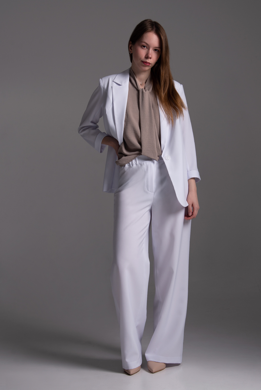 Брюки женские 3393ВЕБ, белый #513Бел023393ВЕБ