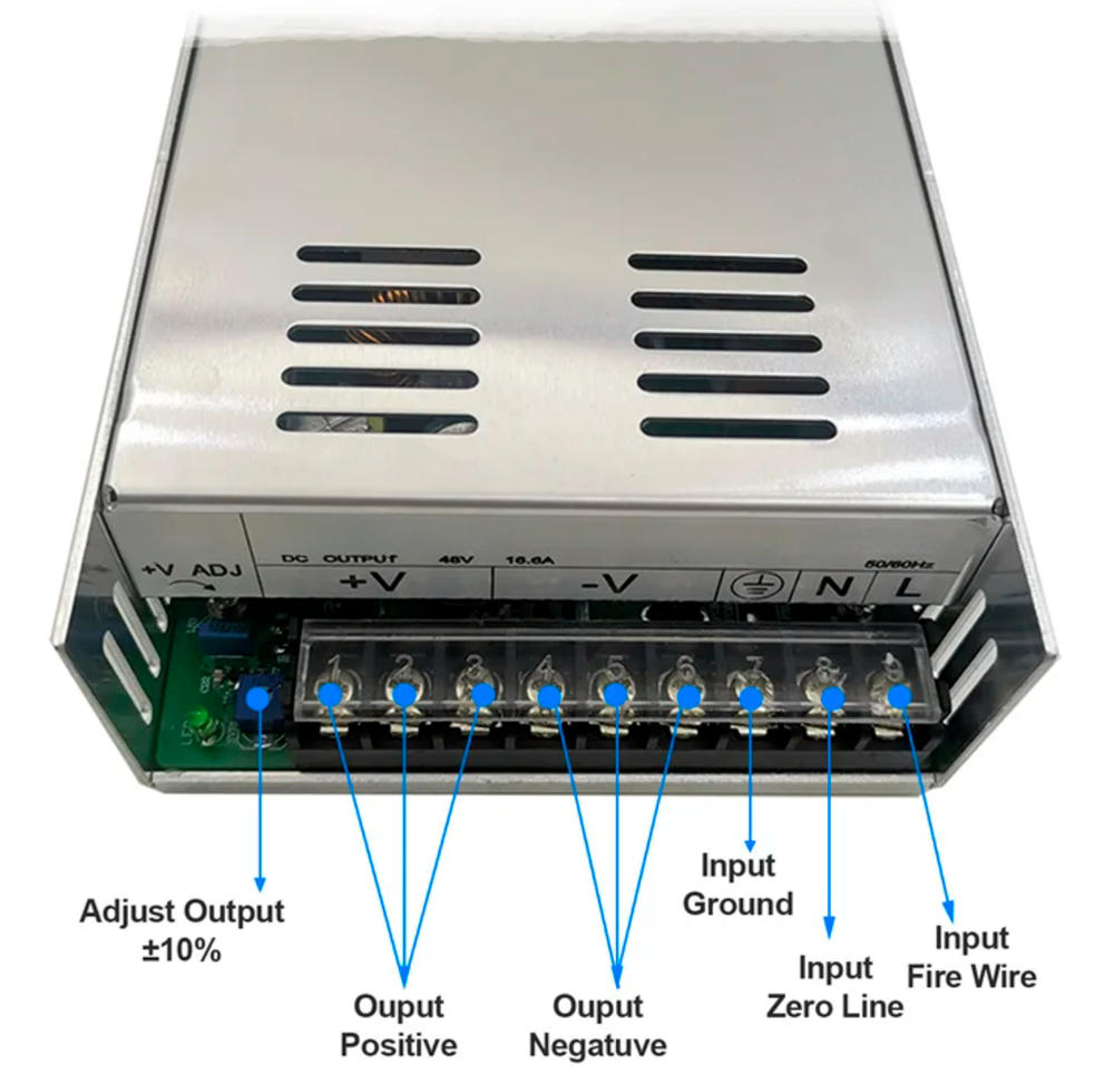 Источник питания 48V, 16,6A, 800W