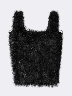 Сумка-майка из пушистой мерцающей ткани OLA OLA