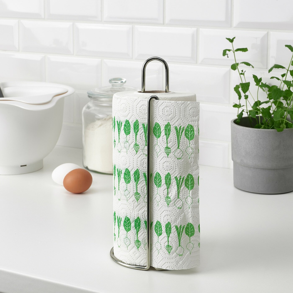 IKEA FAMILJ  (ИКЕА ФАМИЛЙ)  -  Кухонное полотенце, ярко-зеленый/белый дизайн