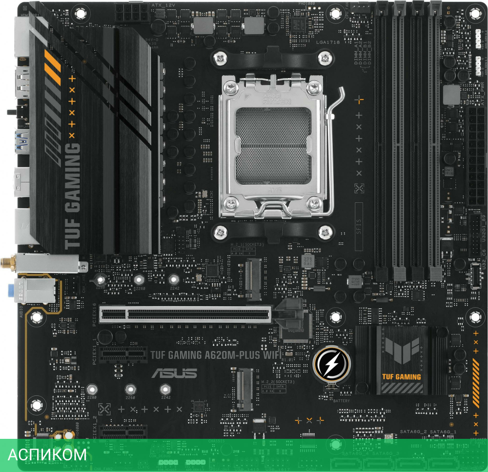 Материнская плата ASUS TUF Gaming A620M-Plus WiFi (90MB1F00-M0EAY0)