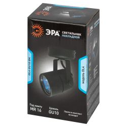 OL4 GU10 BK Подсветка ЭРА Накладной, черный