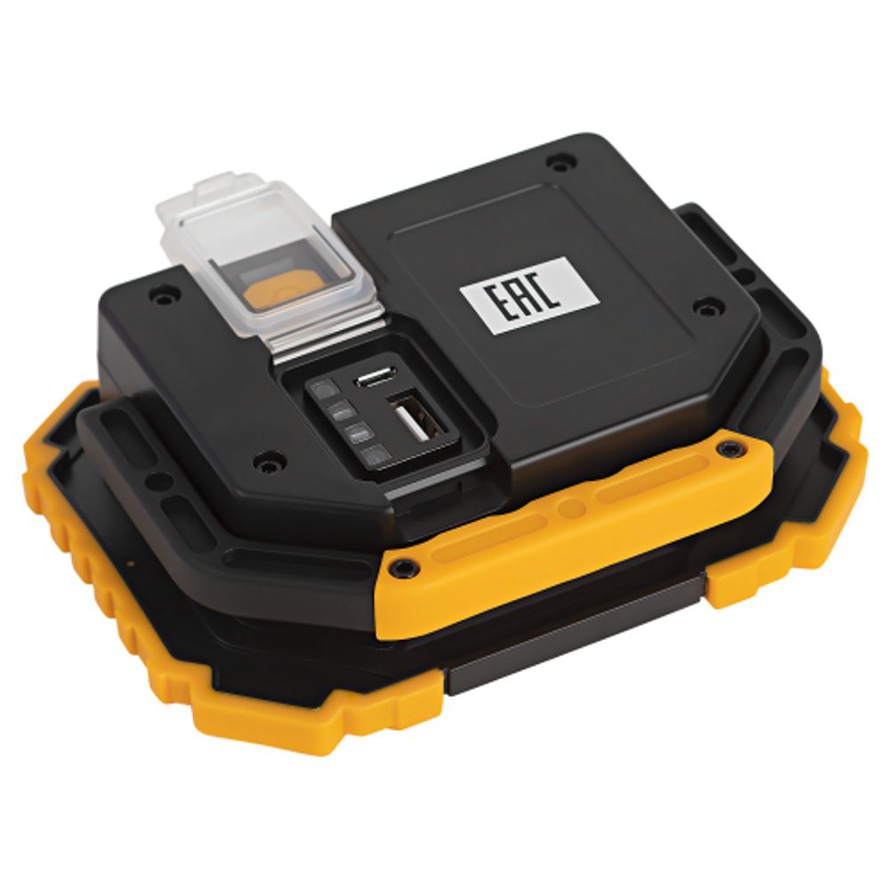 Светодиодный фонарь ЭРА Рабочие Практик PA-802 прожектор аккумуляторный 15Вт, COB, 6 режимов | Прожекторные фонари