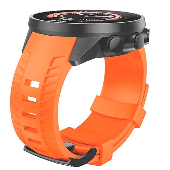 Ремешок силиконовый для Suunto 9 / 9 Baro быстросъемный 24 мм (Оранжевый)
