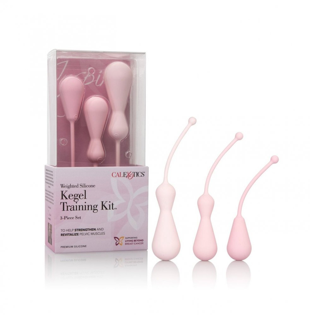 Набор вагинальных кегель из силикона Kegel Training Kit розовый
