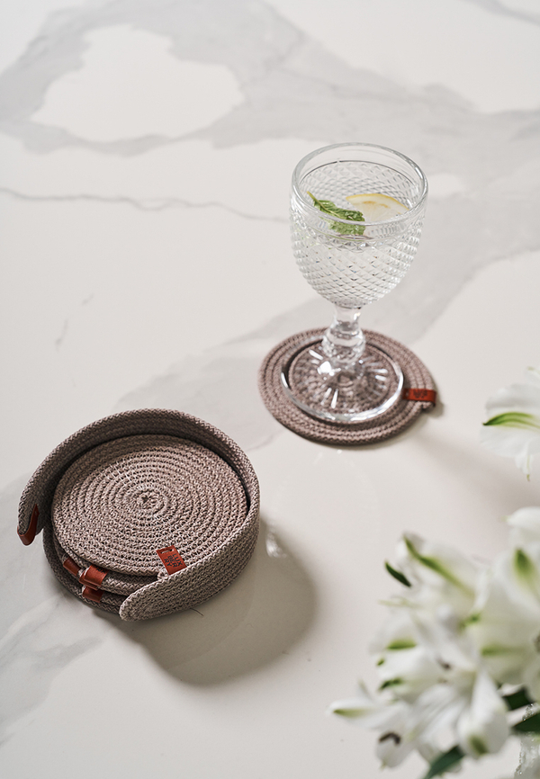 Набор подставок для чашек и бокалов 6шт 12см Luxberry Boho Luxberry какао