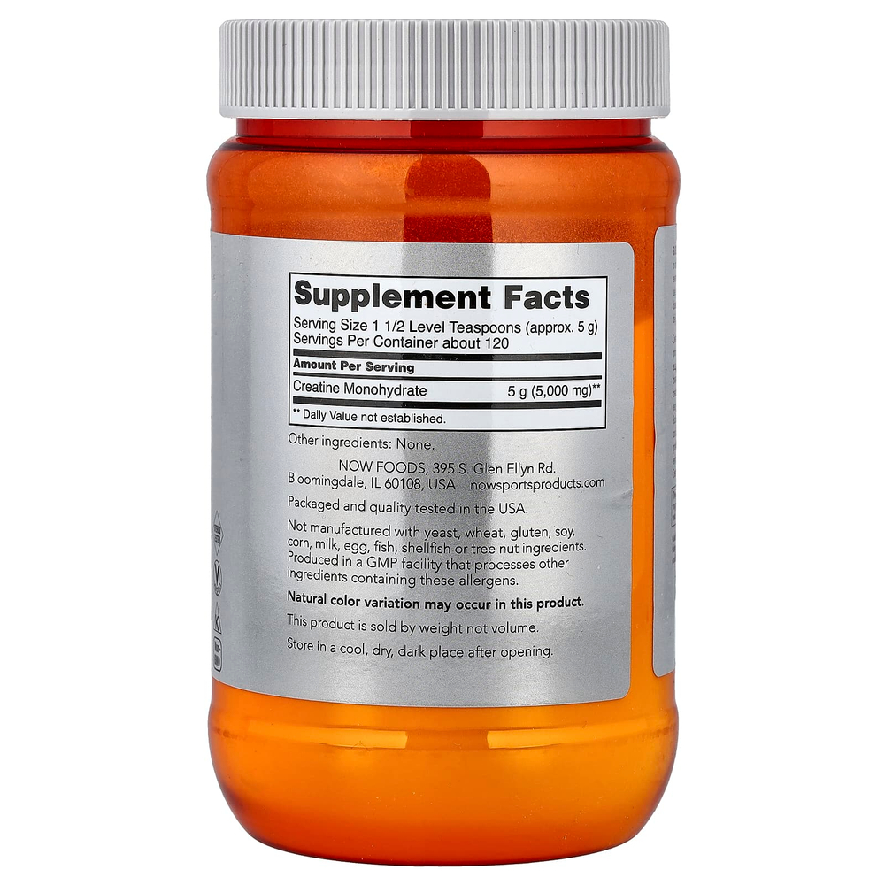 NOW Foods, Sports, моногидрат креатина, 600 г (21,2 унции)