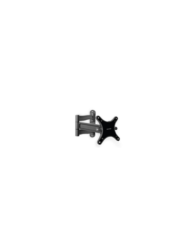 Kromax TECHNO-1 grey, Кр. алюм. наст. для TV 10"-26", max 15 кг, 4 ст св., нак. 30°, пов. 180°, от ст. 45-365 мм, max VESA 100x100 мм.