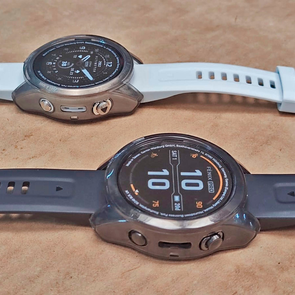 Чехол бампер для Garmin Fenix 7S / 7S Pro / Epix Pro 42мм (черный)