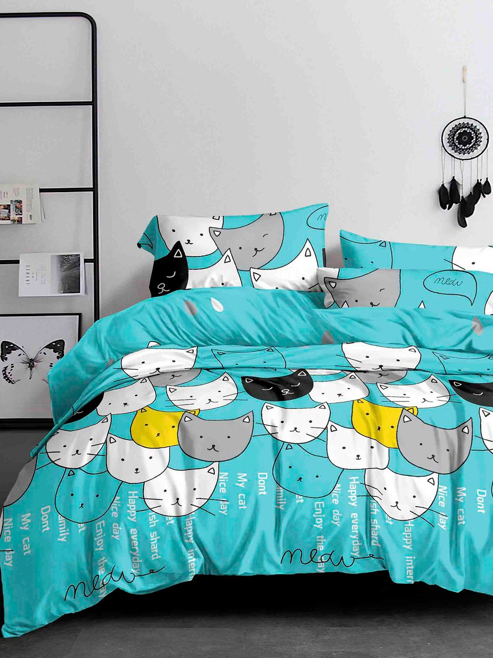 Простынь на резинке Simple House "My Cat" 180х200 см