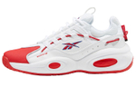 Reebok Solution Mid fabric leather contrast color shock absorption, non-slip, wear-resistant, breathable, low-cut retro basketball shoes for men and women with the same style of white dynamic red