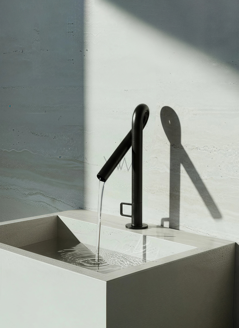 Смеситель для раковины WONZON & WOGHAND LOOP, Черный матовый (WW-111-00-508)